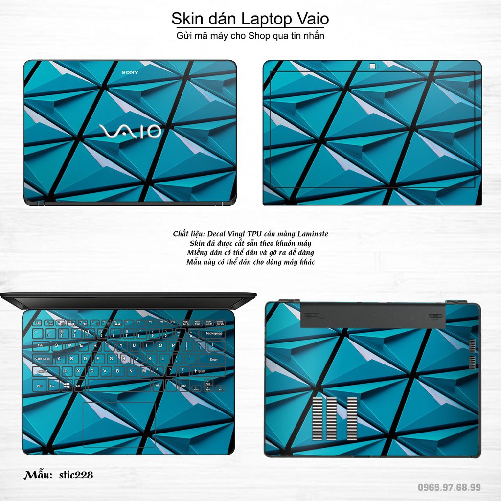 Skin dán Laptop Sony Vaio in hình Hoa văn sticker _nhiều mẫu 37 (inbox mã máy cho Shop)