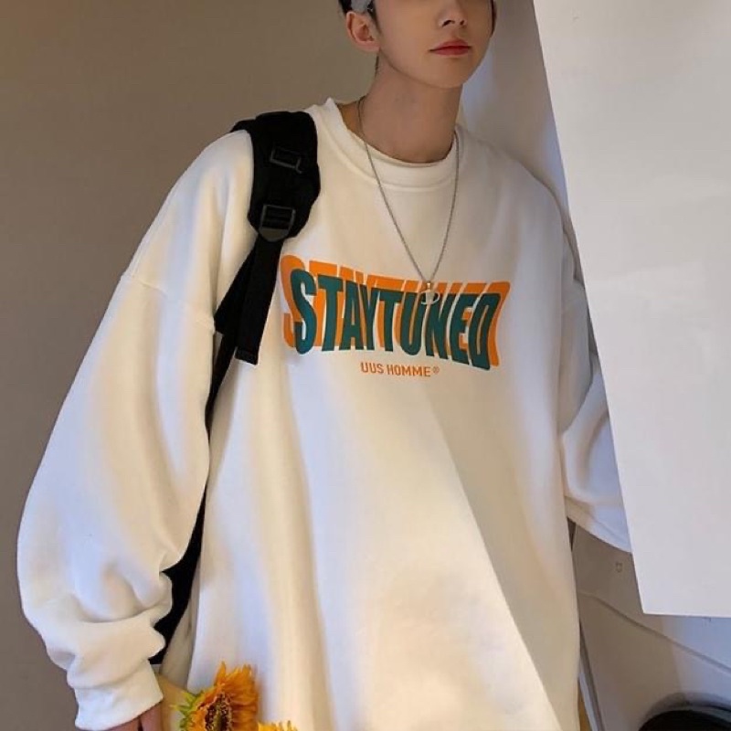 Áo Sweater STAY oversize LOHA Basic, áo nỉ Nhật cao cấp dài tay Unisex LOHA