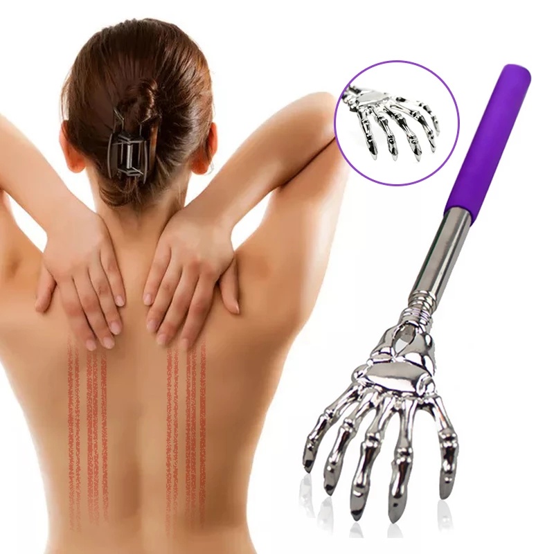 [Hàng mới về] Dụng cụ gãi lưng bằng kim loại có thể thu kéo tiện dụng