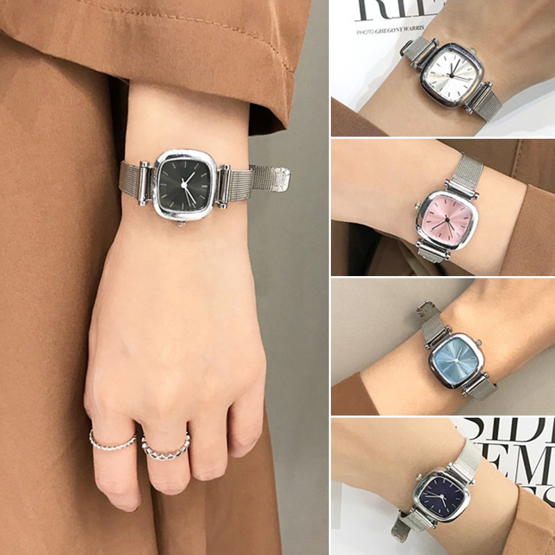 Đồng Hồ Đeo Tay Thiết Kế Đơn Giản Thời Trang Theo Phong Cách Hàn Quốc Dành Cho Nữ