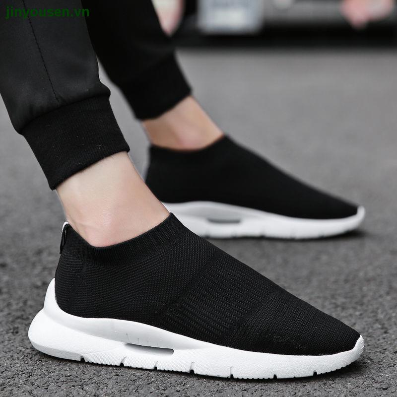 Giày Thể Thao Thoáng Khí Màu Đen Thời Trang Mùa Hè Dành Cho Nam Size 45