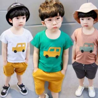 Bộ đồ bé trai ô tô