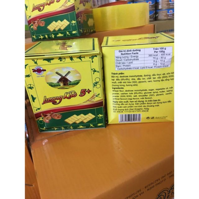 lương khô hải châu 5+ hộp 10 chiếc