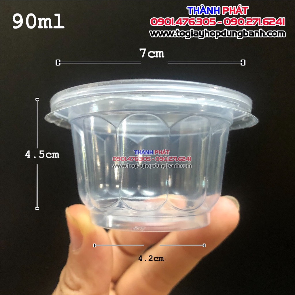 50 Ly hoa mai đựng rau câu nhiều màu 90ml