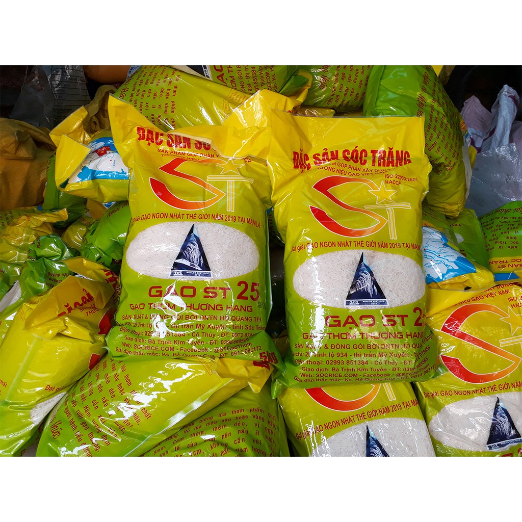 Gạo Thơm ST25 Túi 5Kg - Đạt Giải Gạo Ngon Nhất Thế Giới Năm 2019 tại Manila - Đặc Sản Sóc Trăng | BigBuy360 - bigbuy360.vn