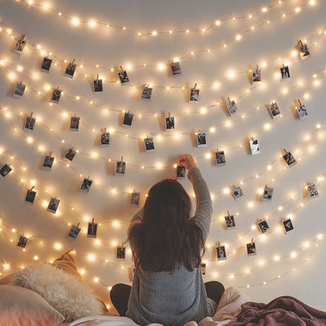 Dây đèn LED 5M 50 bóng hình quả châu dùng trong trang trí tiệc cưới giáng sinh