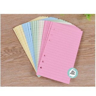 GIẤY TRỘN REFILL PASTEL KẺ NGANG A5/A6
