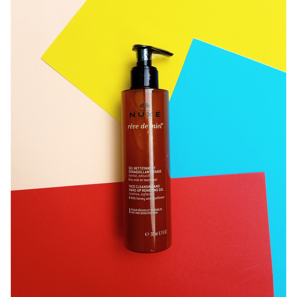 Nuxe Reve De Miel Rich Cleansing Gel - Sữa Rửa Mặt Tinh Chất Mật Ong 200ml