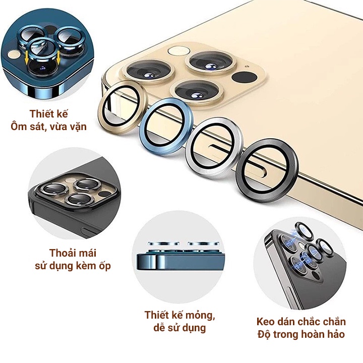 Miếng Dán Bảo Vệ camera Chống Trầy Xước Bằng Kim Loại Cho ip 13promax / 13pro / 13 YKD HYJP2