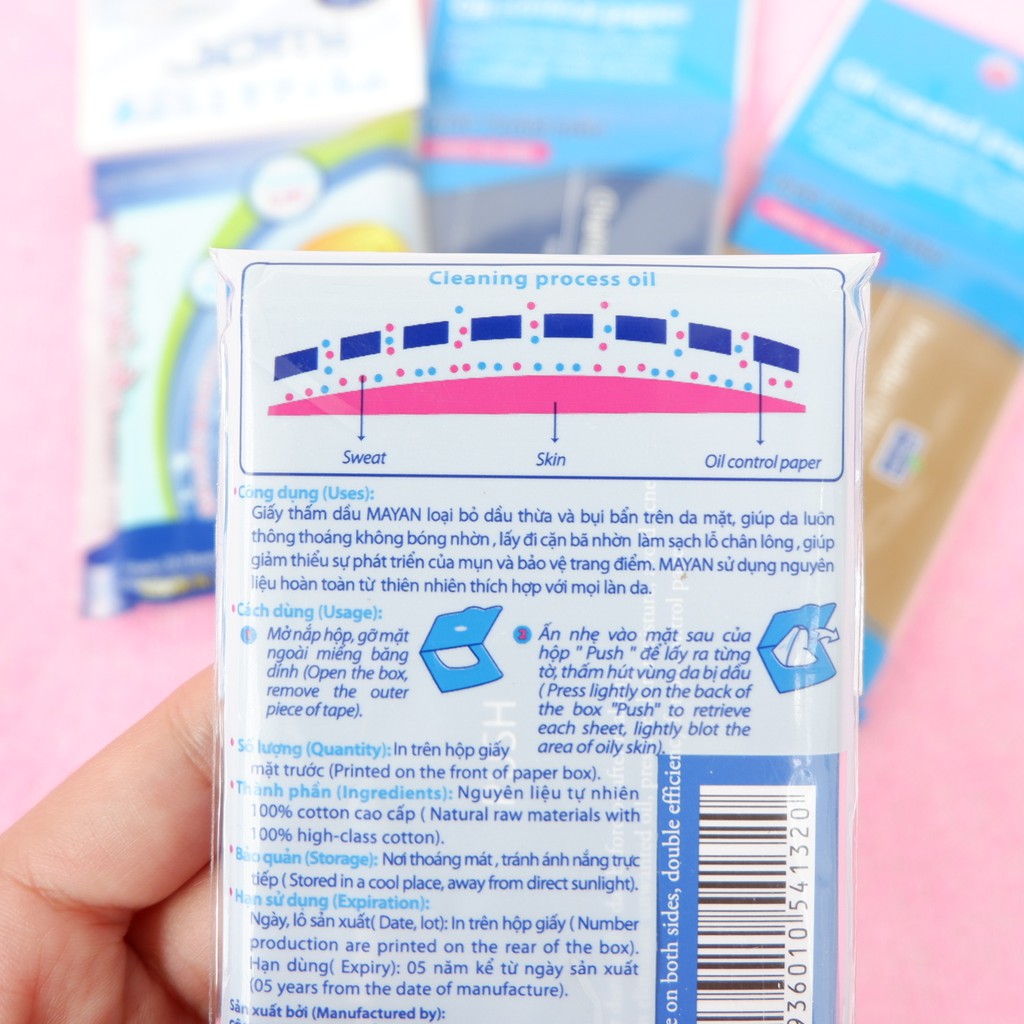 Giấy Thấm Dầu Mayan skincare loại bỏ dầu và bụi, đủ loại NPP Shoptido
