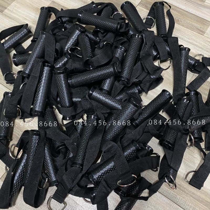 Tay nắm tập gym, tay cầm kéo xô ngực, tay nắm chữ D, tay nắm kéo vai đôi hẹp, tay cầm móc tập gym tại nhà