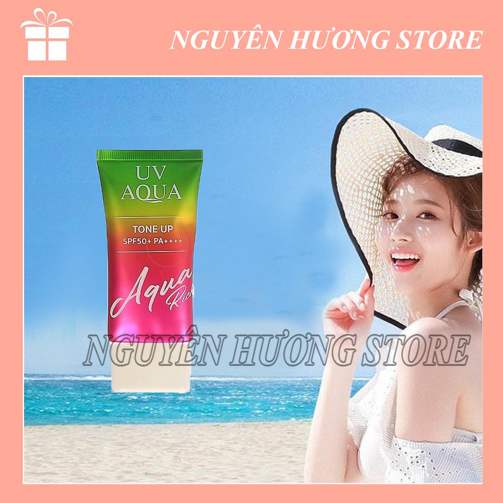 Kem chống nắng UV QUA Tone Up SPF 50+ PA +++ 60g| Kem chống nắng Skin Aqua