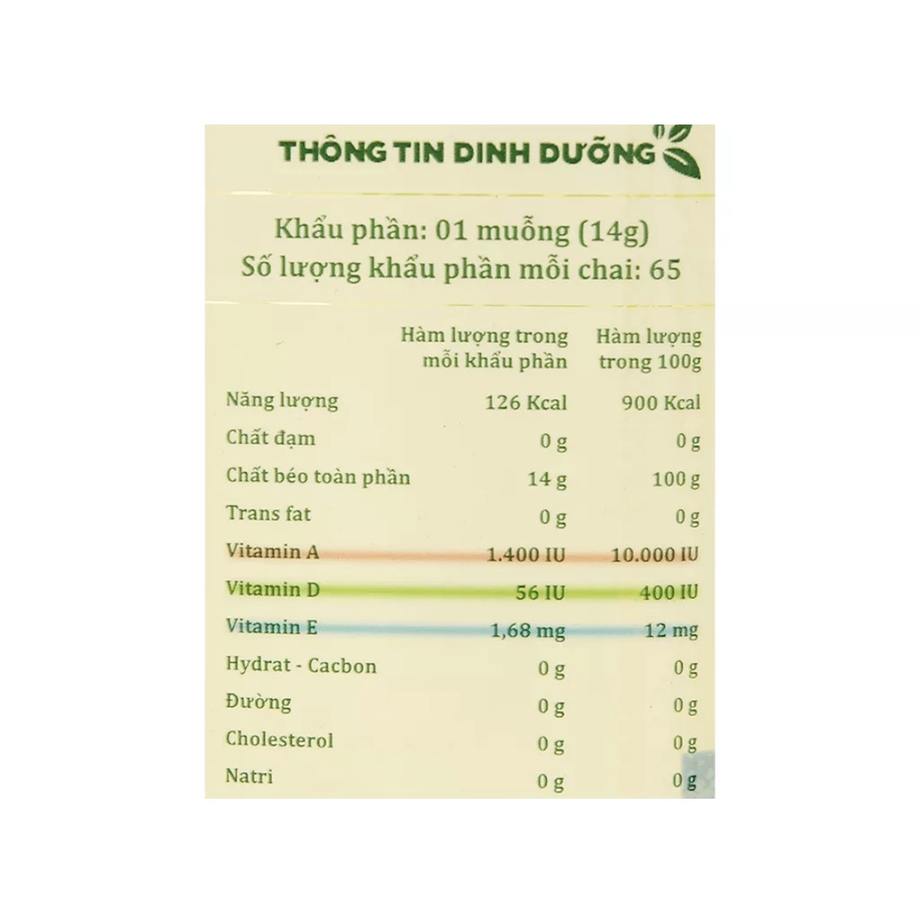 Dầu ăn Tường An Cooking Oil Nutri Plus chai 1 lít