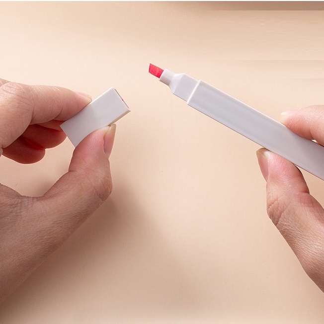 Bút Đánh Dấu Hai Đầu Mềm Nhiều Màu Sắc Bắt Sáng Cho Học Sinh / Văn Phòng