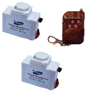 02 công tắc điều khiển từ xa tpe rc1s -220v, 1000w + 1 remote rm04 315mhz - sx tại vn