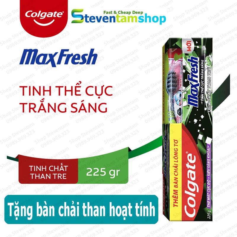 Kem đánh răng Colgate Maxfresh than tre 225g