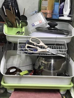 Kệ úp chén đa năng có khay thoát nước
