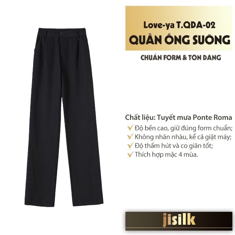 Quần ống rộng nữ jisilk bigsize cullotes suông đứng form vải tuyết mưa Love-ya T.QDA-02