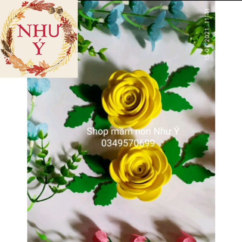 (KHO SỈ) hoa hồng xoắn trang trí handmade, đồ dùng mầm non 🌻SHOP MẦM NON NHƯ Ý 🌻