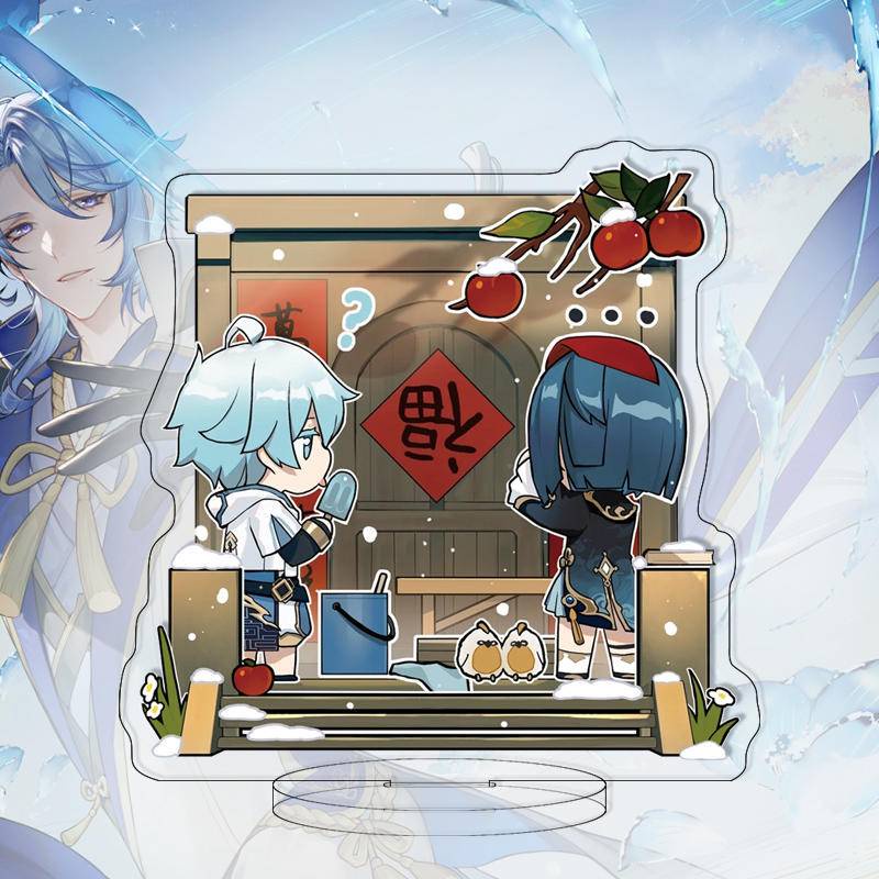 Genshin impact Tượng acrylic Nhỏ Đứng Zhongli Xiao Gan Yu Wendy Trang Trí EERT2