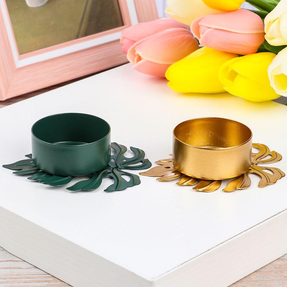 Giá Đỡ Nến Hình Chiếc Lá / Rùa Độc Đáo Trang Trí Nhà Cửa /|Khung Sắt Rèn Luyện Phong Cách Hiện Đại Màu Xanh Lá Cây