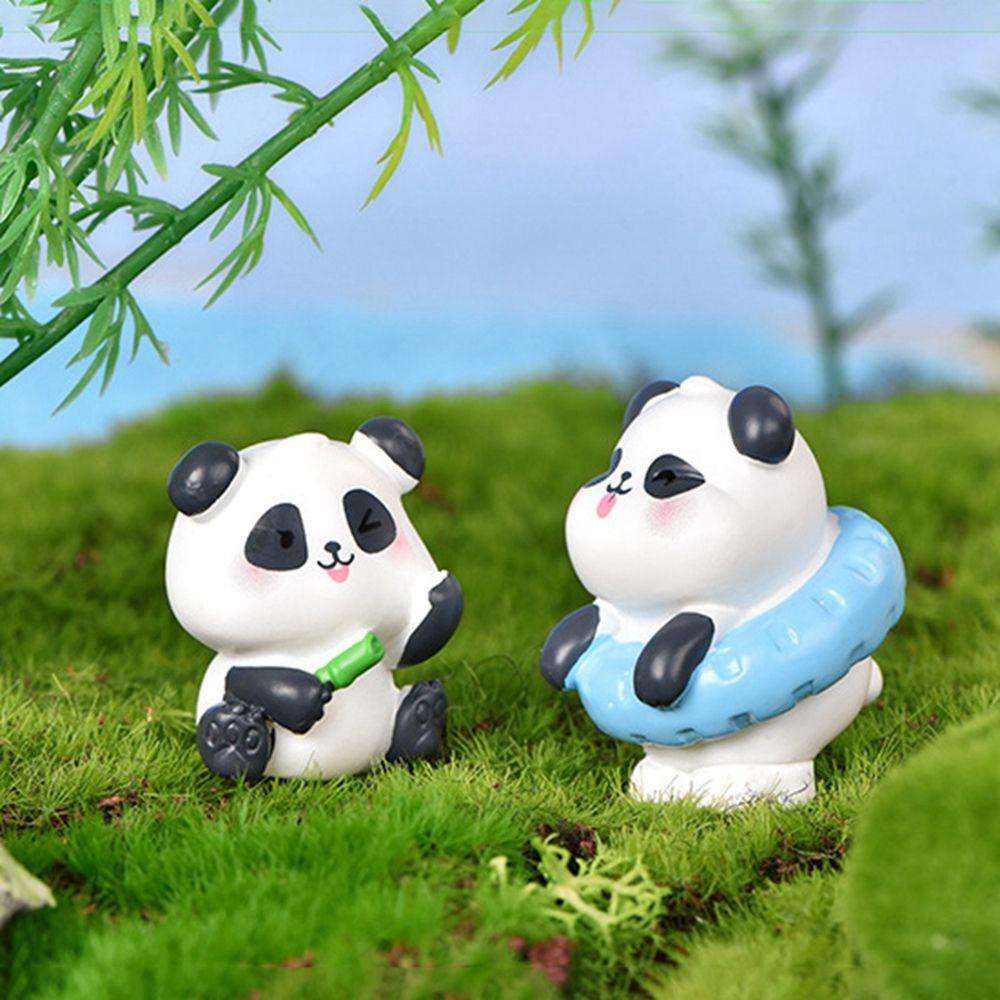 Cleoes Mô Hình Gấu Trúc Thu Nhỏ Dễ Thương Trang Trí Tiểu Cảnh Sân Vườn
