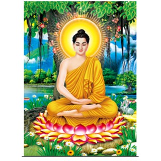 TRANH ĐÍNH ĐÁ ABC 3D PHẬT THÍCH CA MÂU NI D9367 (KHÁCH TỰ ĐÍNH ) KT:50X65CM