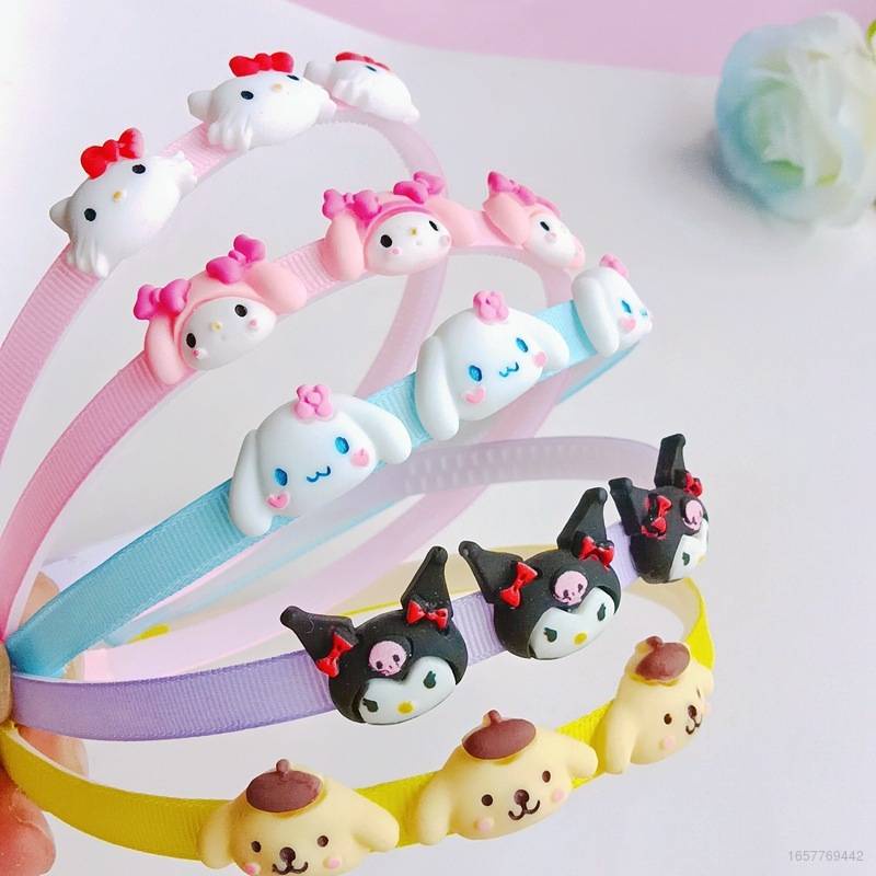 Băng Đô Cài Tóc Rửa Mặt Hình Sanrio Cinnamoroll melody Dễ Thương Cho Bé