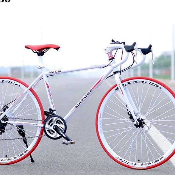 Xe đạp thể thao 26 inch sẵn trắng xanh