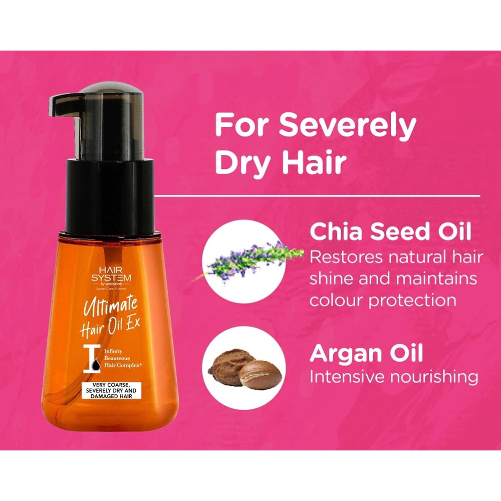 Dầu Dưỡng Tóc Hair System By Watsons Cho Tóc Khô và Hư Tổn For Dry &amp; Damage 70ml
