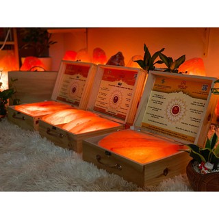 Hộp Đèn Đá Muối Himalaya Mặt Cong Massage Chân (Loại cao cấp)
