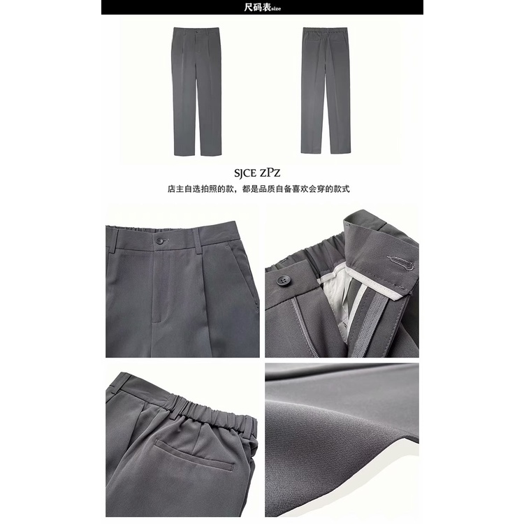 Quần Tây Nam Ống Đứng Ôm Dáng Phong Cách Hàn Quốc 3 Màu Sắc Size S-4XL