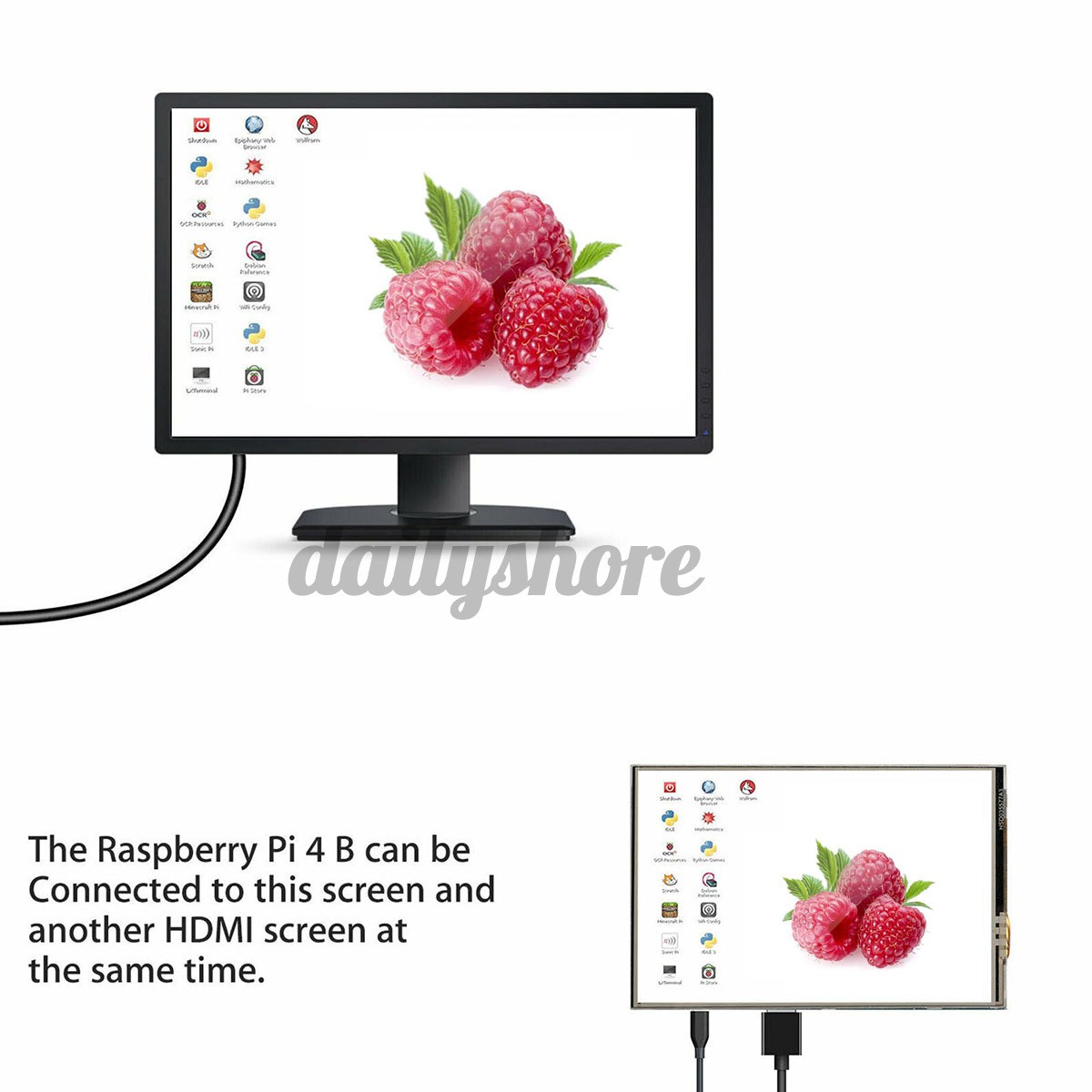 Màn hình cảm ứng LCD 3.5 '' và bút cảm ứng Raspberry Pi 4 Model B