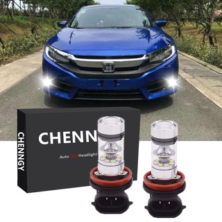 Set 2 bóng đèn led phá sương mù ánh sáng trắng 6000k cho honda civic 2016 2017 2018 2019
