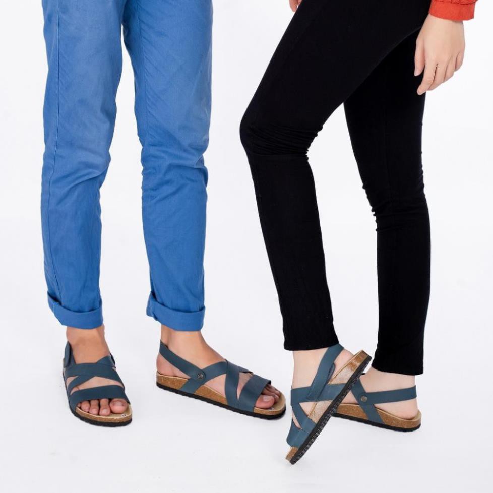 [DÉP DA BÒ THẬT] Giày sandal xỏ ngón birken đế bằng cho nam/nữ siêu êm siêu nhẹ mã BO21