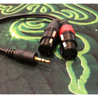 Dây chuyển từ jack 3.5 ly ra 2 đầu canon cái dài 30 cm