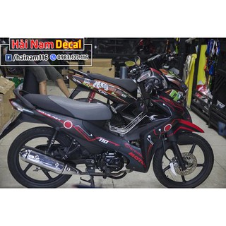 Tem Trùm Wave RSX Đen chỉ đỏ Motul