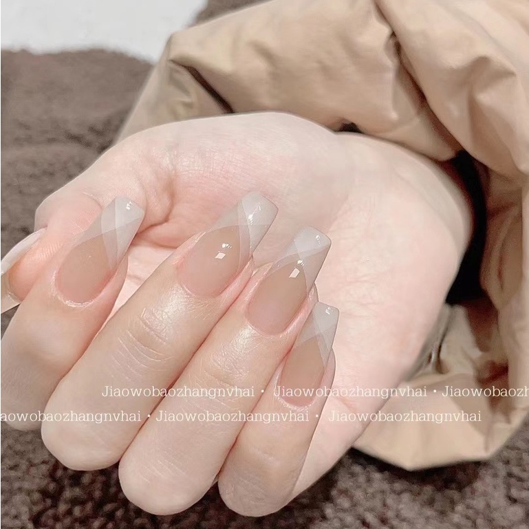 Móng Tay Giả Có Keo Dán Trang Trí Móng Nghệ Thuật Hình Vịt Và Ngọn Lửa Chống Thấm Nước Có Thể Tháo Rời