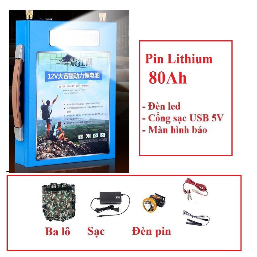 Pin Lithium 12V 80Ah