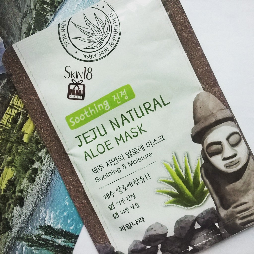 Mặt Nạ Đắp Mặt Tinh Chất Lô hội Welcos Jeju Natural Hàn Quốc Bộ 10 miếng (phục hồi , dưỡng ẩm , trắng da)