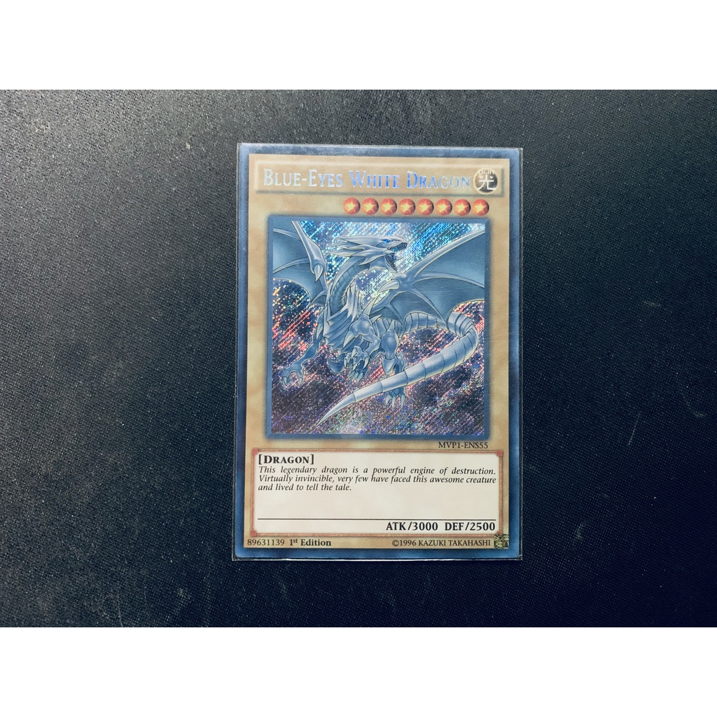 Thẻ Bài Yugioh Chính Hãng Blue-Eyes White Dragon Rồng Trắng Mắt Xanh - MVP1-ENS55