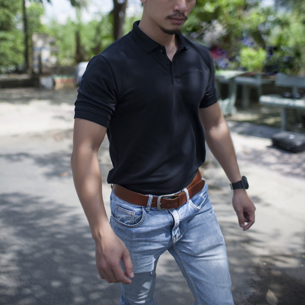 Áo thun POLO màu Đen - THEBESTMAN | BigBuy360 - bigbuy360.vn