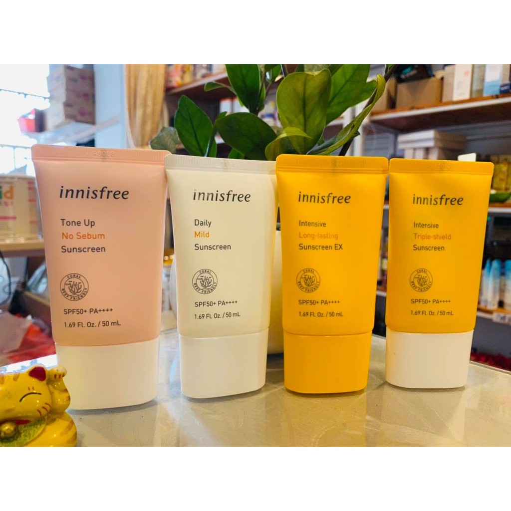 Kem Chống Nắng Innisfree Hồng và Vàng Sunscreem 50ml Có Độ Chống Nắng SPF 50+ PA +++ | BigBuy360 - bigbuy360.vn