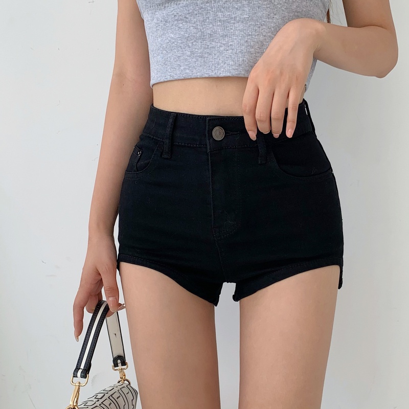 Quần Short Denim Lưng Cao Gợi Cảm Hợp Thời Trang Cho Nữ