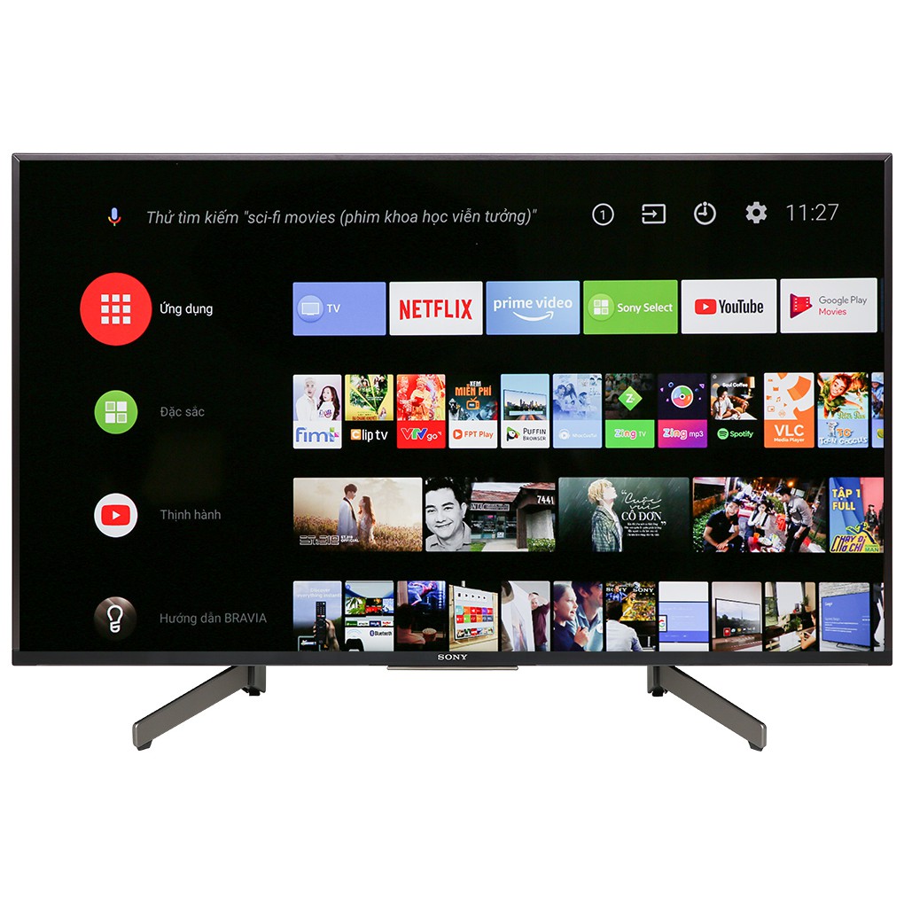 Android Tivi Sony 4K UHD 49 inch KD-49X8500G (Model 2019) - Hàng chính hãng