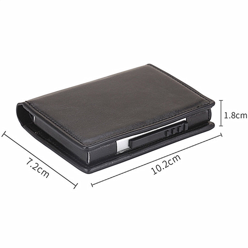 Hộp Nhôm Đựng Thẻ Ngân Hàng Sang Trọng Cho Nam Phone Case Metal Aluminum ID Credit Business Card Holders Anti-theft RFID Blocking Pop-up ATM VISA Card Wallet Immunization Card Holder 2021 Slim Mini Purse Clutch Gift 5.5