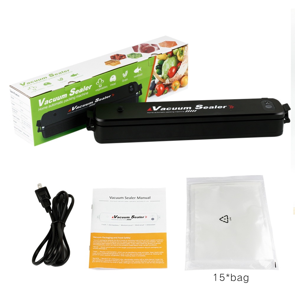 Máy Hút Chân Không Đóng Gói Thực Phẩm Vacuum Sealer Bảo Quản Thực Phẩm Tiện Ích Cho Gia Đình