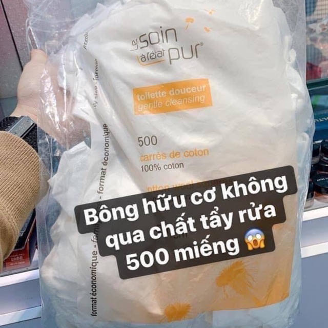Bông tẩy trang Pháp 500 miếng