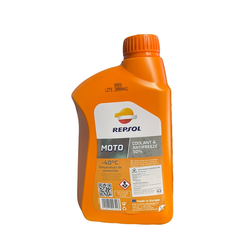 Nước mát Repsol Moto Coolant &amp; Antifreeze 1L