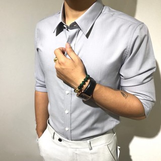 Áo sơ mi nam Ghi Xám không nhăn, Sơ mi nam vải mịn đẹp